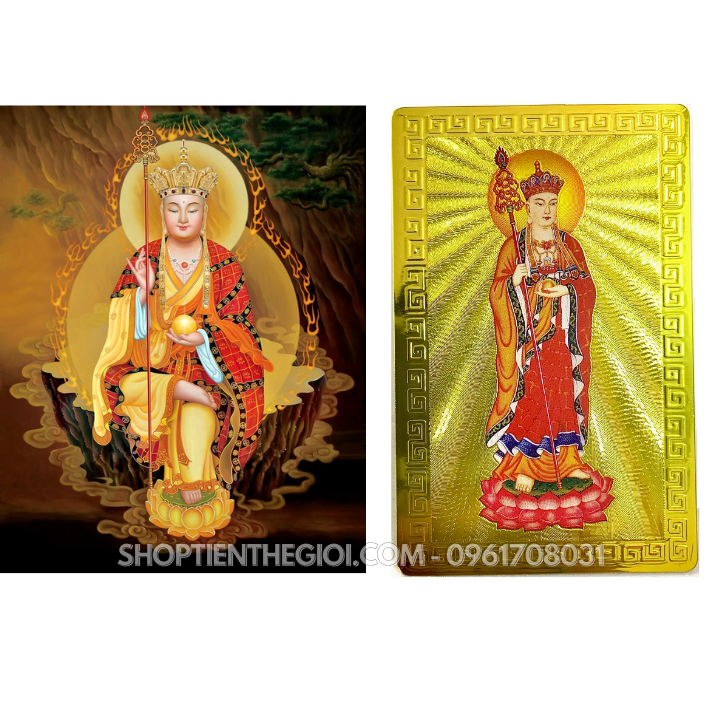 Thẻ Kim Bài Địa Tạng Vương Bồ Tát